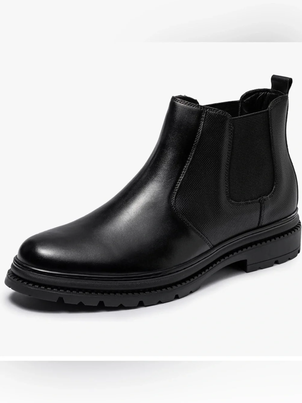 Okko Men's Black Chelsea Chukka Leather Dress Ankle Boots 8 New